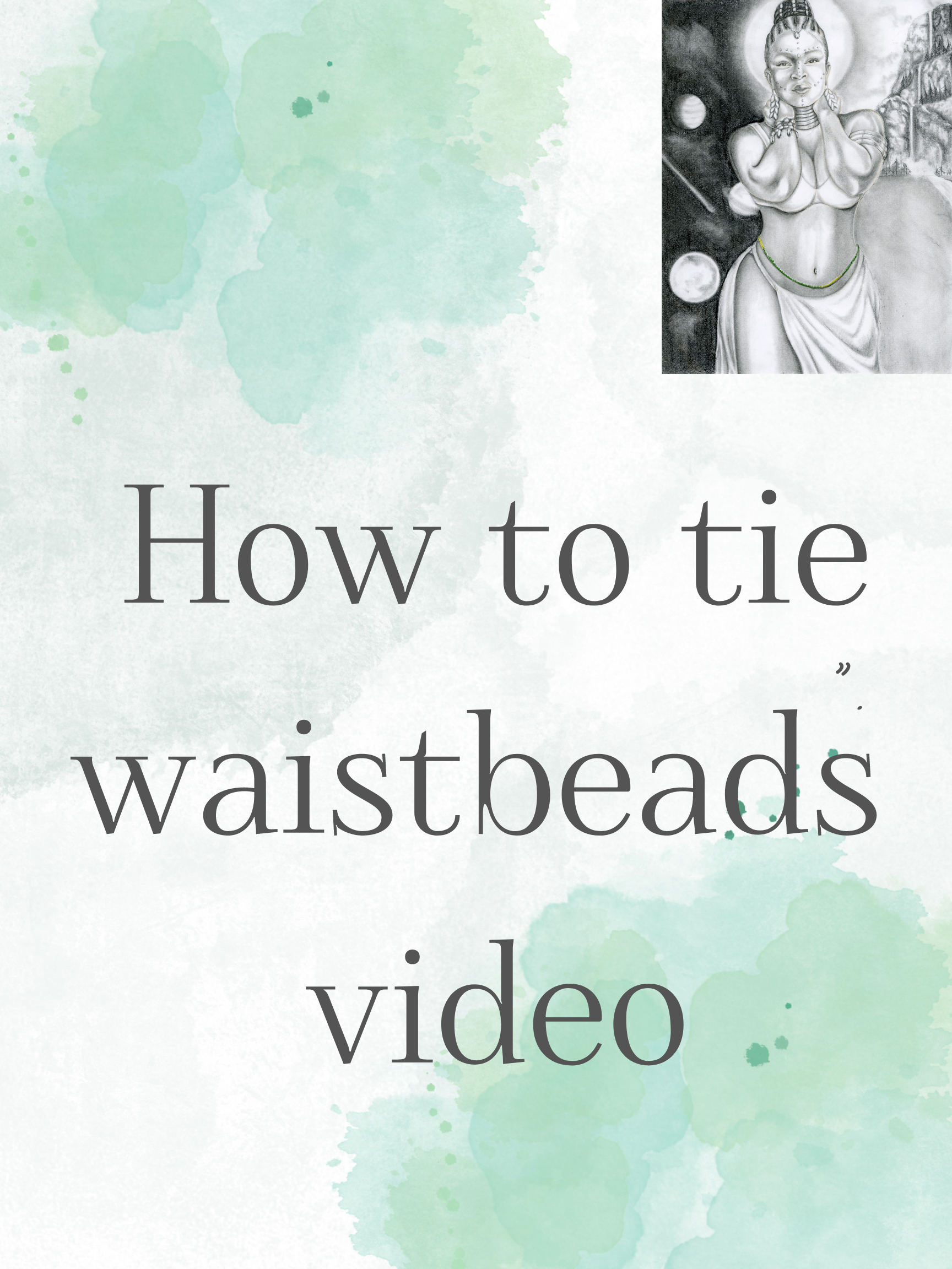 Load video: Video providing instructions on tying waistbeads.